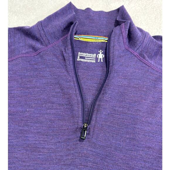 Smartwool Purple 1/4 Zip Pullover Size Small - Picture 2 of 7